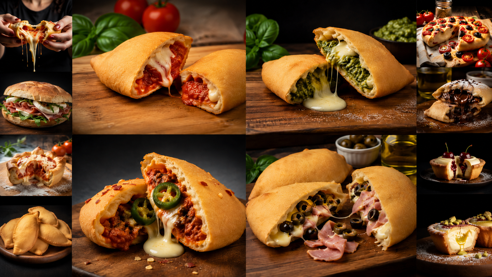 Il menu I Love Panzerotti — panzerotti salati, dolci, specialità