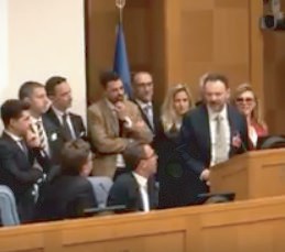 Angelo Magni con i parlamentari alla Camera dei Deputati