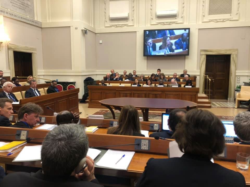 Sala della conferenza Theory and Praxis of Development in Vaticano